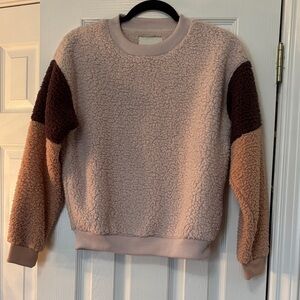 American Eagle Outfitters Two-Tone Sherpa Sweater